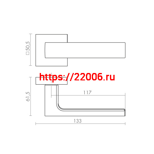 Ручка Fuaro (Фуаро) раздельная K.DM51.Straight (Straight DM) WH-19 белый фото 2