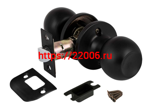 Ручка Fuaro (Фуаро) защелка DK672/BL BL-ET (672/BL BL-E) ( кл/фик.) черный