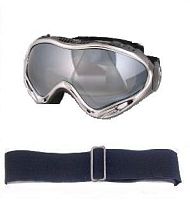 Очки S11501 оправа серебристая линза серая зеркальная