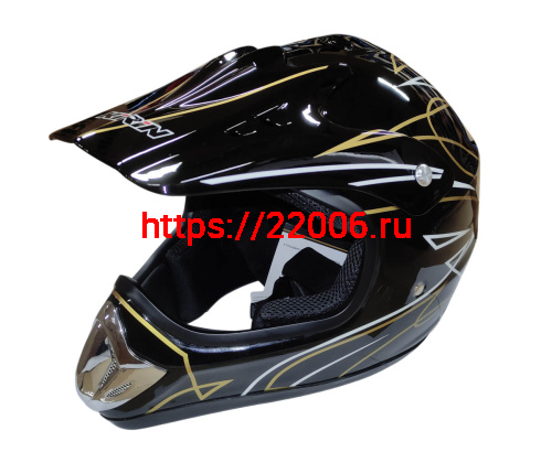 Шлем кроссовый KIRIN QL-128, оранж, красный, черный, оранж-черн, размер XL