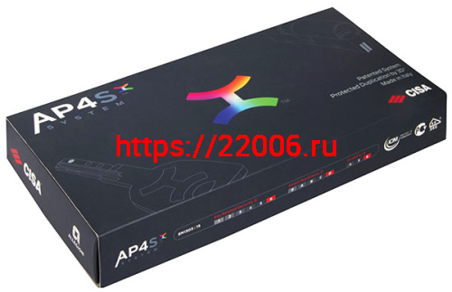 Цилиндровый механизм Cisa (Чиза) под вертушку (дл. шток) AP4S 0P3S7-90.12 (80 мм/45+10+25), НИКЕЛЬ фото 2