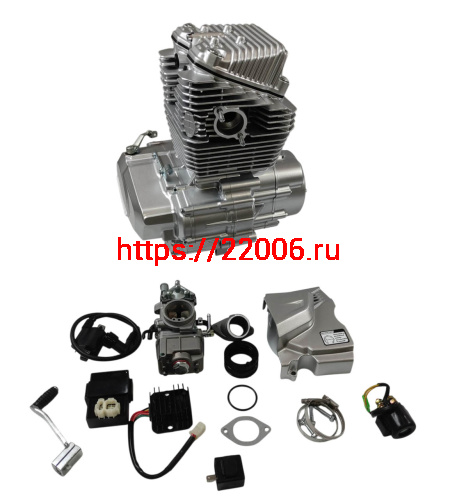 Двигатель 4т. 250 см3 172FMМ-6  ZONGSHEN CB250-R (воздушное охлаждение) 5МКПП, кик+эл.старт