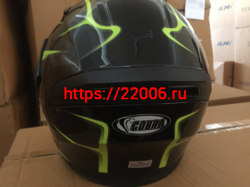 Шлем модуляр COBRA JK901,оранж.с черн1,серый,серый с бел.и фиолет2,черн.матов,черн.с зел4, размеры L фото 4