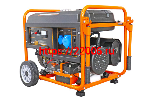 Генератор бенз. "LIFAN" 7GF-7(LF7500Е)(ном.7кВт,4т. KP460E,бак 30л.,87.5кг, электростартер, медн.обм.альтернатора, AVR, 3/6 л/ч,колеса) фото 2