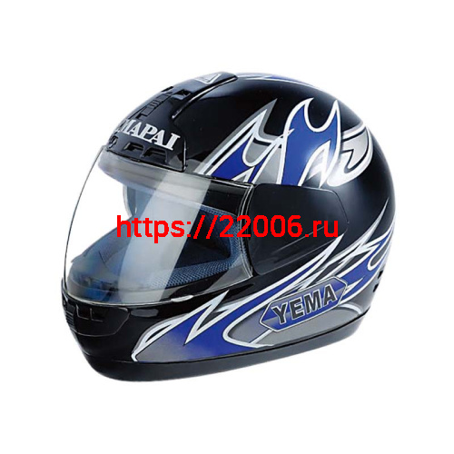 Мотошлем YM-801 черно-синий (XS)