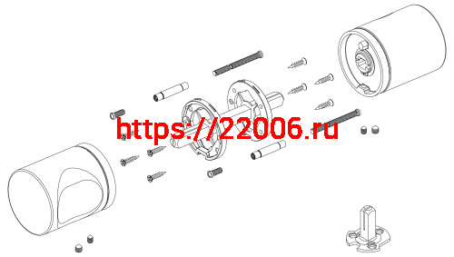 Ручка Armadillo (Армадилло) раздельная K.ART52.SYMMETRY BL-26 черный фото 4