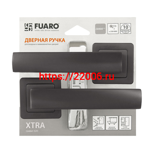 Ручка Fuaro (Фуаро) раздельная XTRA XM/HD GR-23 графит