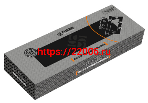 Петля Fuaro (Фуаро) универсальная без врезки IN4500W SN (500-2BB 100x2,5) мат. никель фото 2