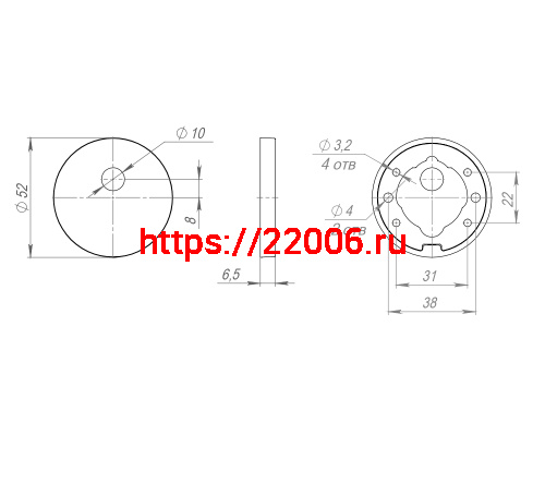 Накладка Fuaro (Фуаро) на шток цилиндра ESC.O.RLR/R.486 CP-8 хром (1шт.) фото 3