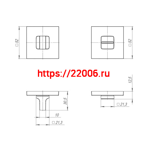 Ручка Ajax (Аякс) поворотная BK6.K.JS51 (BK6 JS) BL-24 черный фото 3