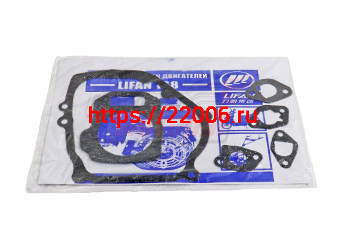 Набор прокладок двигателя Lifan 168F,168F-2 паронит (6 шт) (Россия)