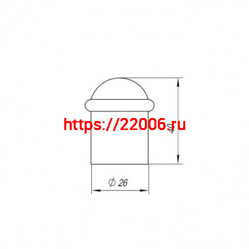 Упор Punto (Пунто) дверной напольный DFIX/F40 (DS PF-40) BL-24 черный фото 3