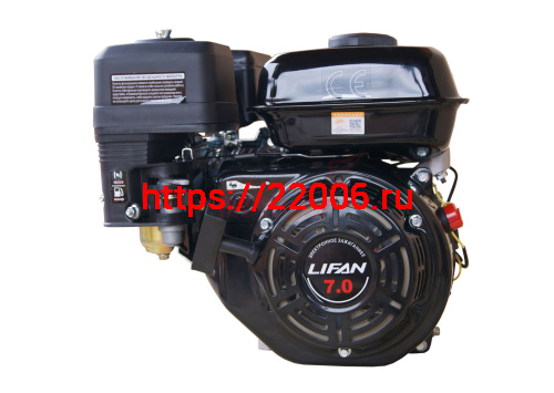 Двигатель LIFAN  7,0 л.с. 170F-R с автоматическим сцеплением и пониж. редуктором 2:1 (212сс, вал d20)