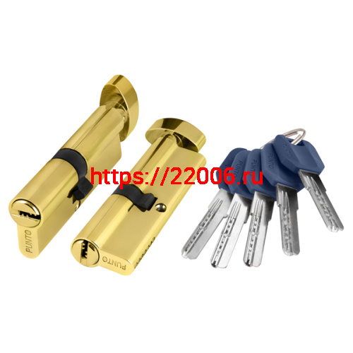 Цилиндровый Punto (Пунто) механизм (Z402/80) Z4002Knob80(30+10+40) с вертушкой PB латунь