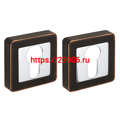 Накладка Fuaro (Фуаро) под цилиндр ET XM ABL/CP-18 темная медь/хром