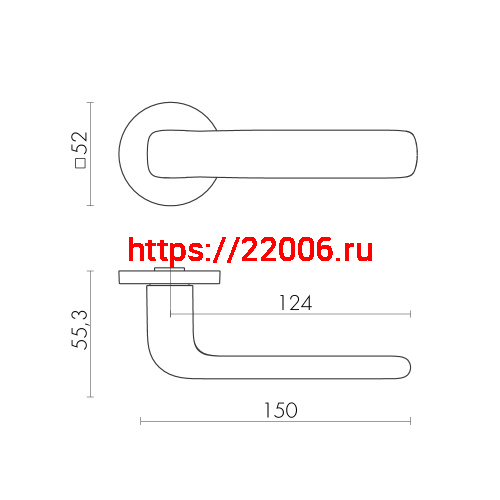 Ручка Fuaro (Фуаро) раздельная R.SLR52.PRIDE CP-8 хром фото 2