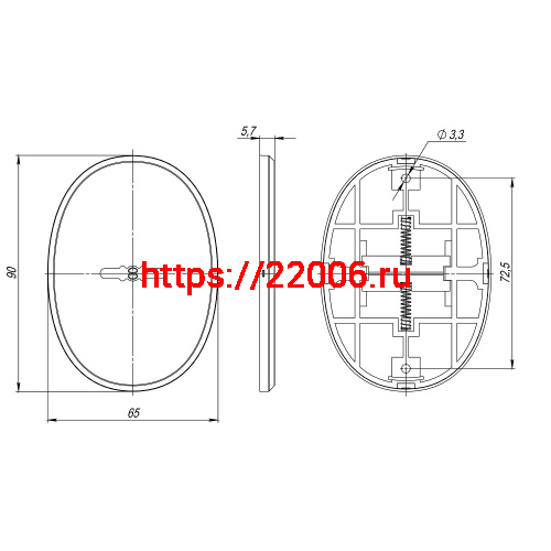 Накладка Fuaro (Фуаро) на сувальдный замок ESC.S-auto.ECO/OV.477 (ESC 477 eco) с авт. шторками CP хром фото 2