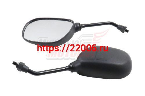 Зеркала чёрные d8 Racer Lupus, WM Mantis, YB50QT-9/ YB50QT-3 Racer Meteor