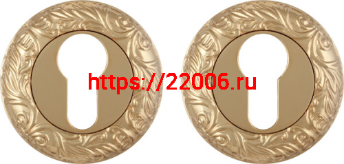 Накладка Fuaro (Фуаро) под цилиндр ET.R.SM58 (ET SM) GOLD-24 золото24К