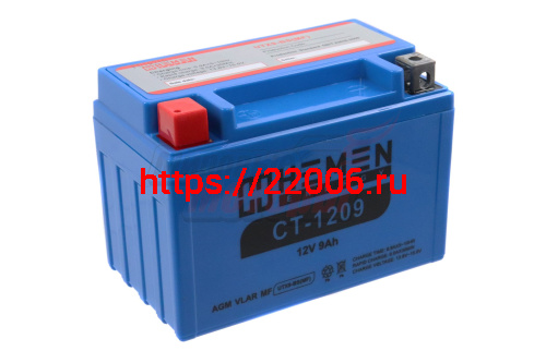 Аккумулятор 12В 9Ач HEMEN ENERGY CT1209 (UTX9-BS(MF)) (кислотный, герметичный) (прямая полярн) (150*87*107мм)