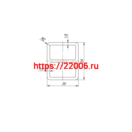 Терморазрыв (спейсер) для термодверей Fuaro (Фуаро) 20х24 мм, черный, длина 3 м фото 2