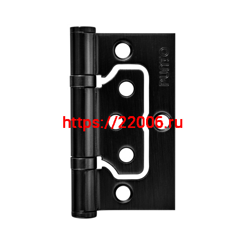 Петля Punto (Пунто) универсальная без врезки IN3200W-HD BL (200-2B/HD 75x2,5) черный