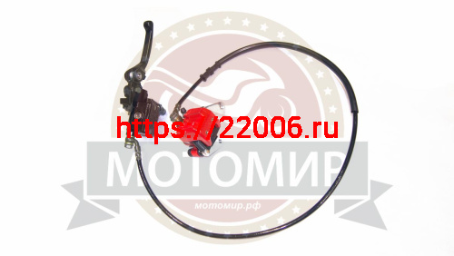 Гидравлика передняя в сборе Fighter125 (тормоз в сборе) посад.60мм,склад.ручка (L-1100mm, 1 поршень) фото 2