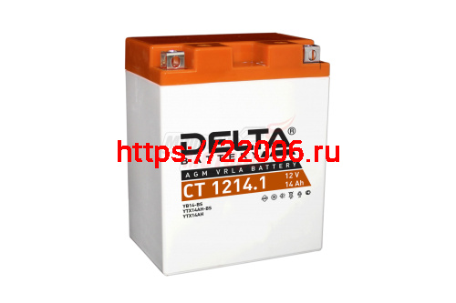 Аккумулятор 12В14Ач DELTA CT1214.1 (YB14-BS) (кислотный, герметичный) (прямая полярн) (132*89*164мм)