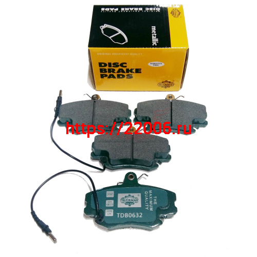 Колодки тормозные передние Logan, Sandero, Symbol, Megane, Largus 1.2i/1.4i/1.5i/1.6i (TDB0632)