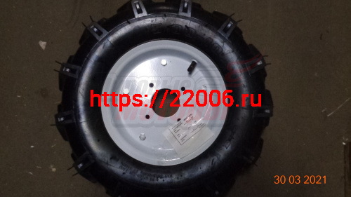 Колесо МБ 5,00-10 "Ёлочка" в сборе с диском (4отв.)