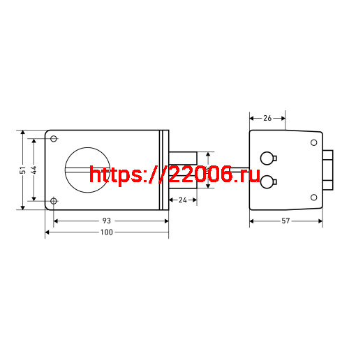 Замок Omega (Омега) накладной цилиндровый ЗН1-8 КМЗ медь фото 4