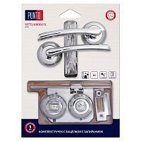 Комплект ручек Punto (Пунто) с защелкой c запиранием LM/A SET72R.TL54.ARDEA/HD CP-8 хром