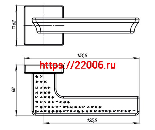 Ручка Armadillo (Армадилло) раздельная MATRIX USQ7 CP-8 Хром фото 3