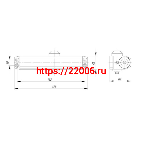 Доводчик Ajax (Аякс) дверной DCTR50-100 (TDR-100) 50-100кг WH белый фото 3