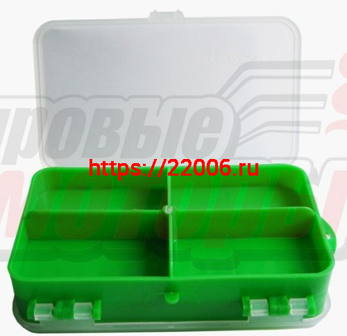 Коробочка для оснастки двухсторонняя (зеленая) Helios