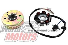 Зажигание в сборе с маховиком FT50QT-4, 4А, 10, (генератор) (8 катушек)