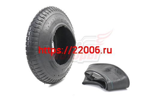 Покрышка тачки садовой 8" 3,50-8 камерная (С КАМЕРОЙ) МАРКИРОВАННАЯ
