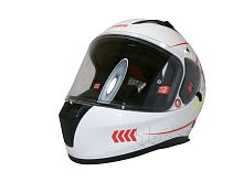 Шлем TVS RACING (Индия) STREET D/V WHITE YELLOW размер M, + пинлок в комплекте, очки