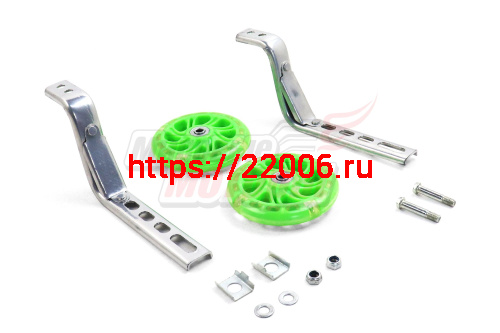 Колеса опорные универсальные 12"-20" (пластик/силикон)светятся при движении (пара) (с креплениями) Колеса опорные универсальные 12"-20" (пластик/силикон)светятся при движении (пара) (с креплениями)