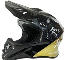 Мотошлем VIRTUE MD-902 Кросс черный с надписью (S)