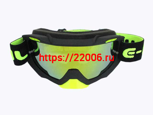 Очки YH-119 оправа черная матовая, линза желтая зеркальная с защитой носа