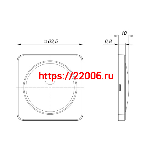 Накладка Fuaro (Фуаро) на шток цилиндра ESC.O.MSC/K.62 BL-24 черный (1шт.) фото 3