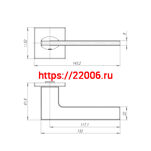 Ручка Punto (Пунто) раздельная K.ARC.Q52.MAIN GR-23 графит фото 2 Ручка Punto (Пунто) раздельная K.ARC.Q52.MAIN GR-23 графит фото 2