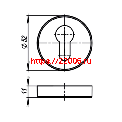 Накладка Armadillo (Армадилло) под цилиндр ET.R.URB52 (ET URB) SG матовое золото фото 3