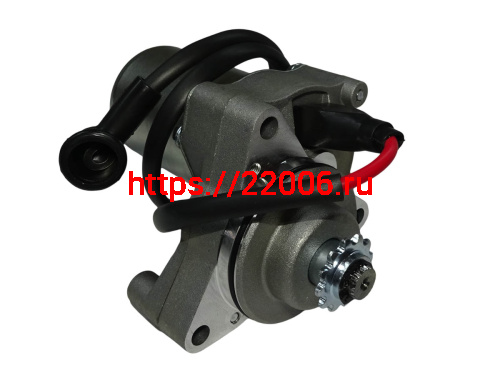 Электростартер Альфа, Шторм, "Zodiak" PANTERA125, Динго 110/125 (d-26.5, 12 шлиц) 3 болта,  верхн. фото 3