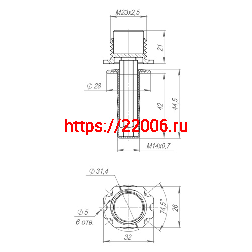 Упор Armadillo (Армадилло) дверной скрытый STELS TR Прозрачный фото 5