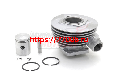 Цилиндр Веломотор Д6 Д8 (D=37.8 mm) с поршнем+палец+кольца+стопорнюкольц