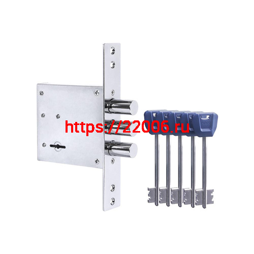 Замок Punto (Пунто) врезной сувальдный MDV30S-817 CP (V30/S) CP хром длиный ключ