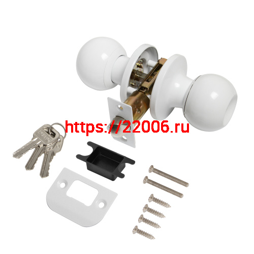 Ручка Punto (Пунто) защелка DK672/BL WH-ET (кл./фик.) белый фото 2