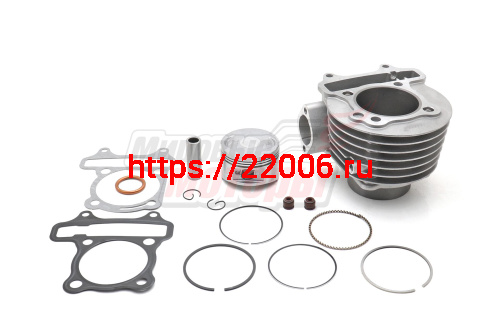 Поршневая в сборе Скутер 4х такт.(цил,порш,кольца,палец) 150см3 57,4 мм 157QMJ "TMMP"